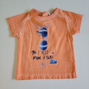 3-6M 3 Pommes Coral T-Shirt